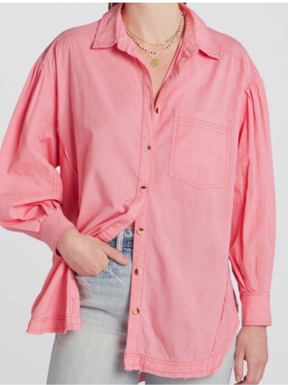 Free People We The Free Happy Hour Poplin Top